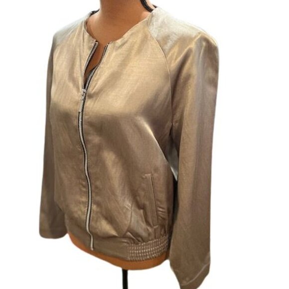 ZARA Grey Track Jacket with 2 Front & 2 Inside Pockets – Size Small - Picture 4 of 9